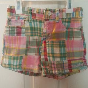 Gap girls plaid shorts